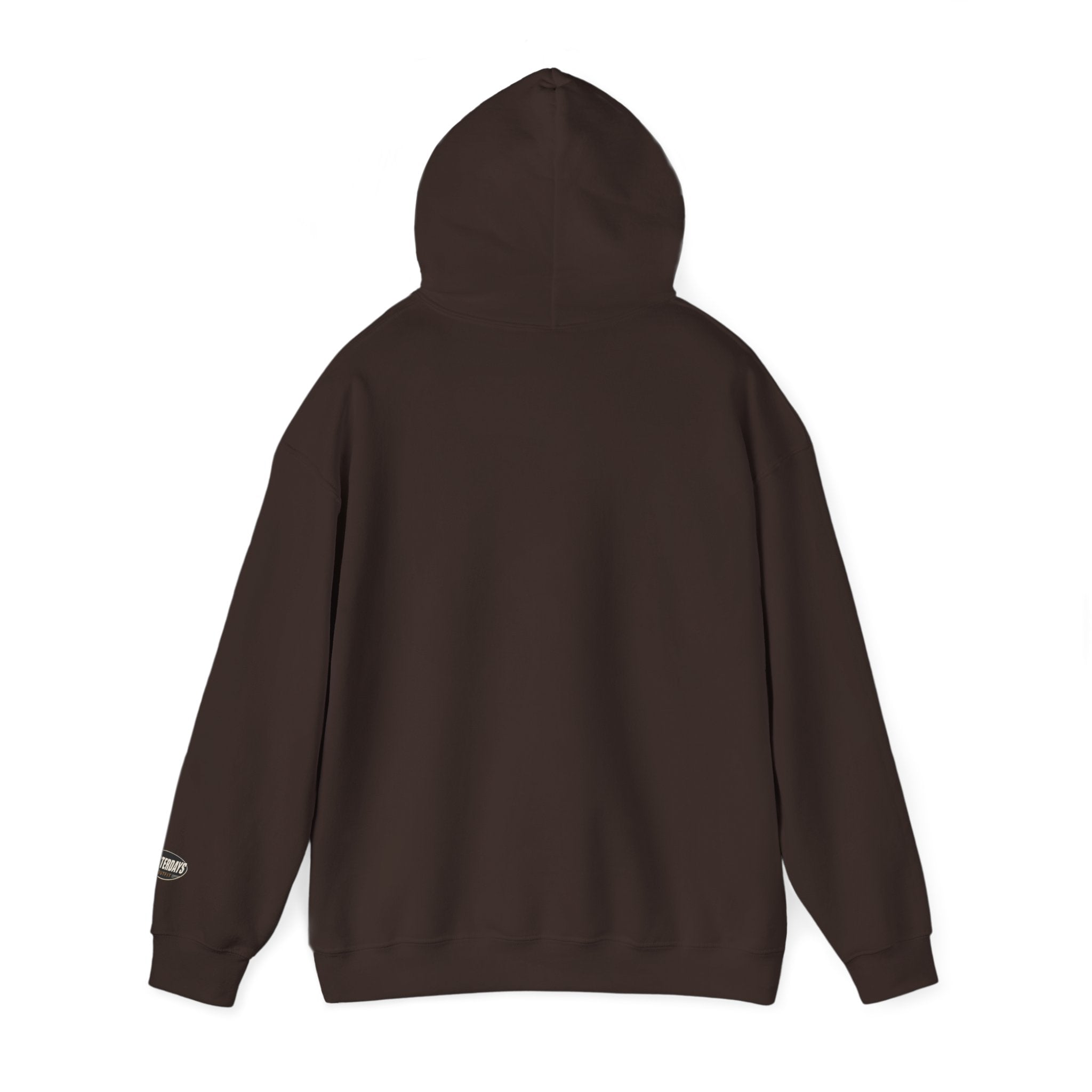 Small Oval Logo Hoodie | Minimal Graphic Front and Sleeve