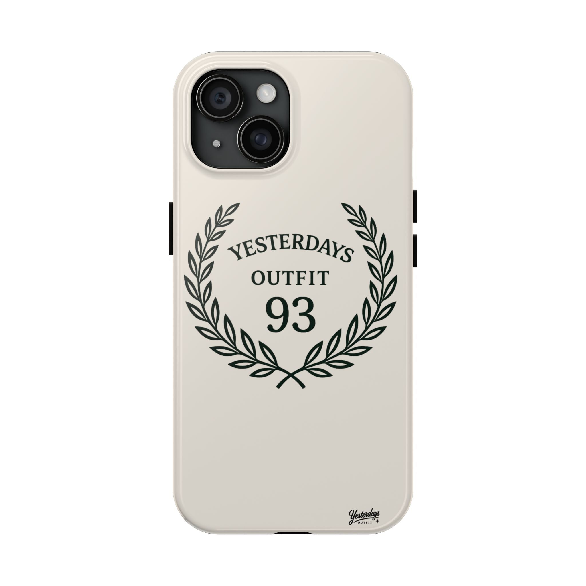 Yesterdays Outfit 93 phone case | laurel wreath graphic