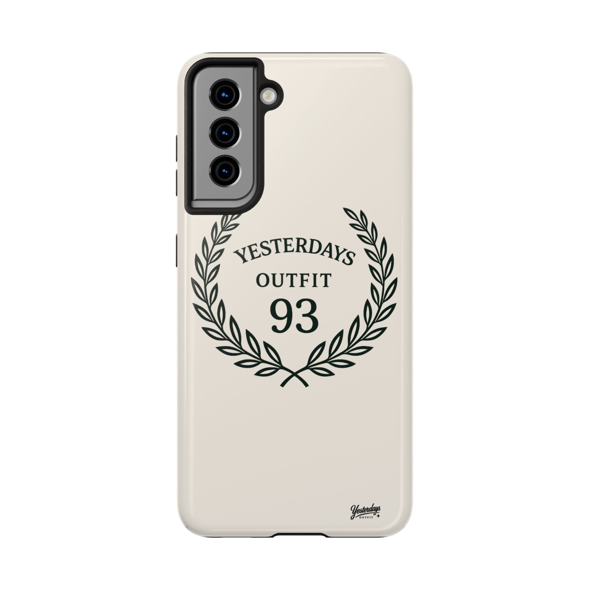 Yesterdays Outfit 93 phone case | laurel wreath graphic