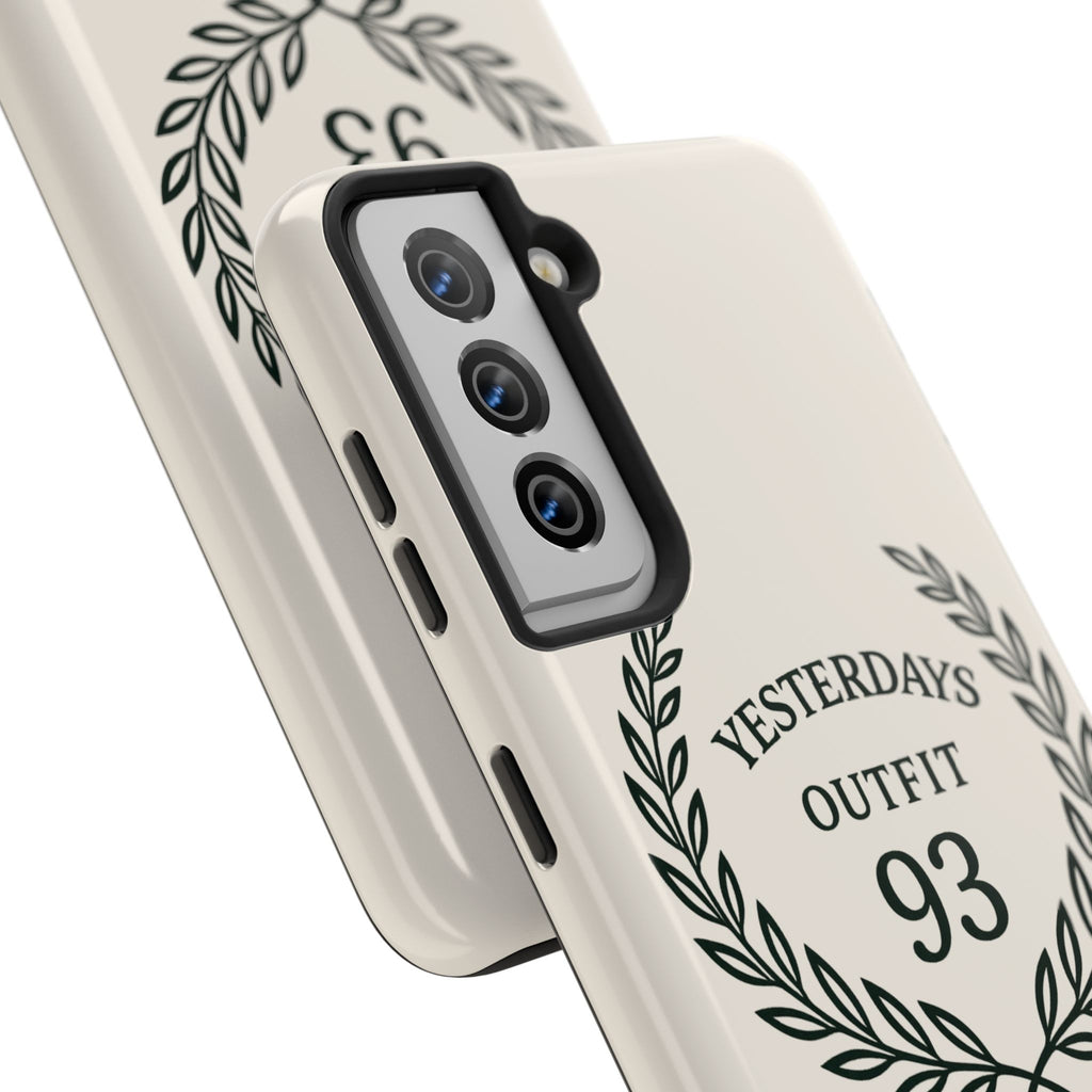 Yesterdays Outfit 93 phone case | laurel wreath graphic