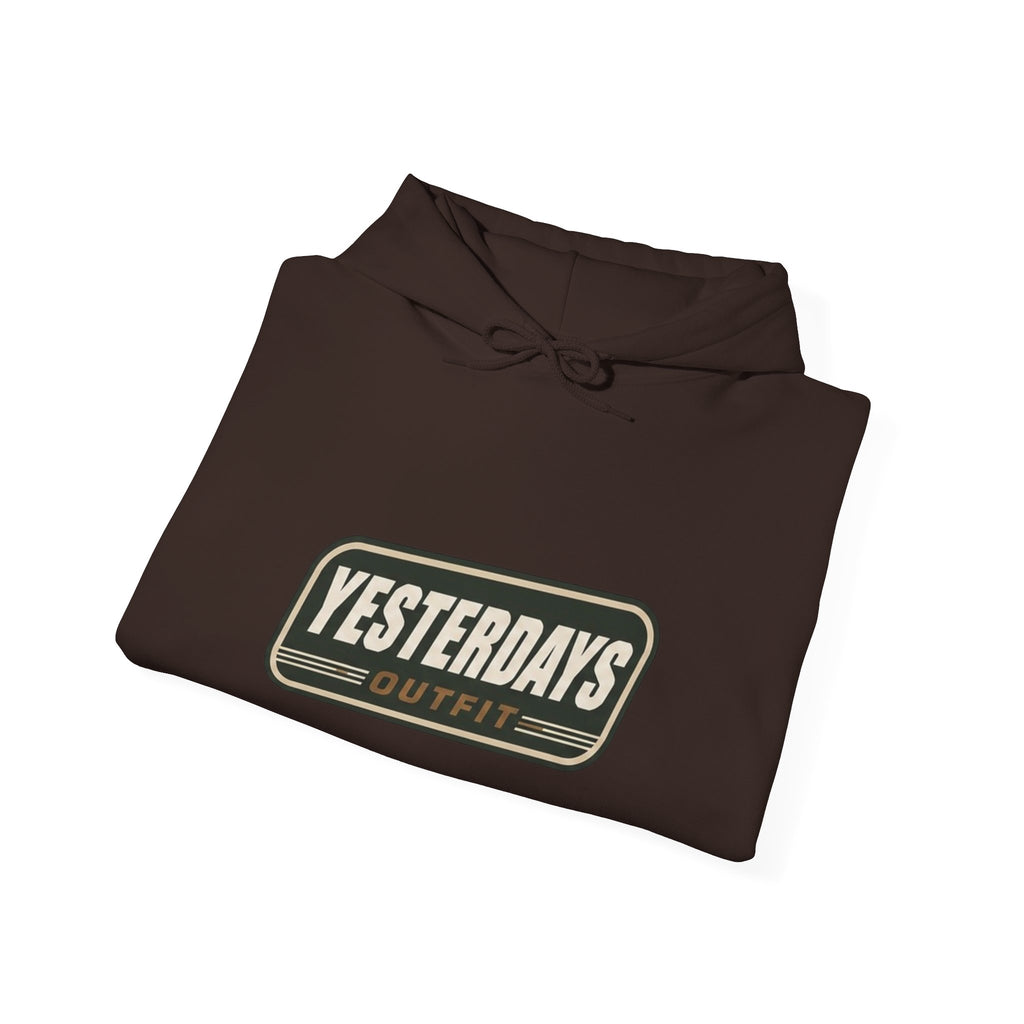 Yesterdays Outfit logo Hoodie | Vintage Patch Graphic Sweatshirt