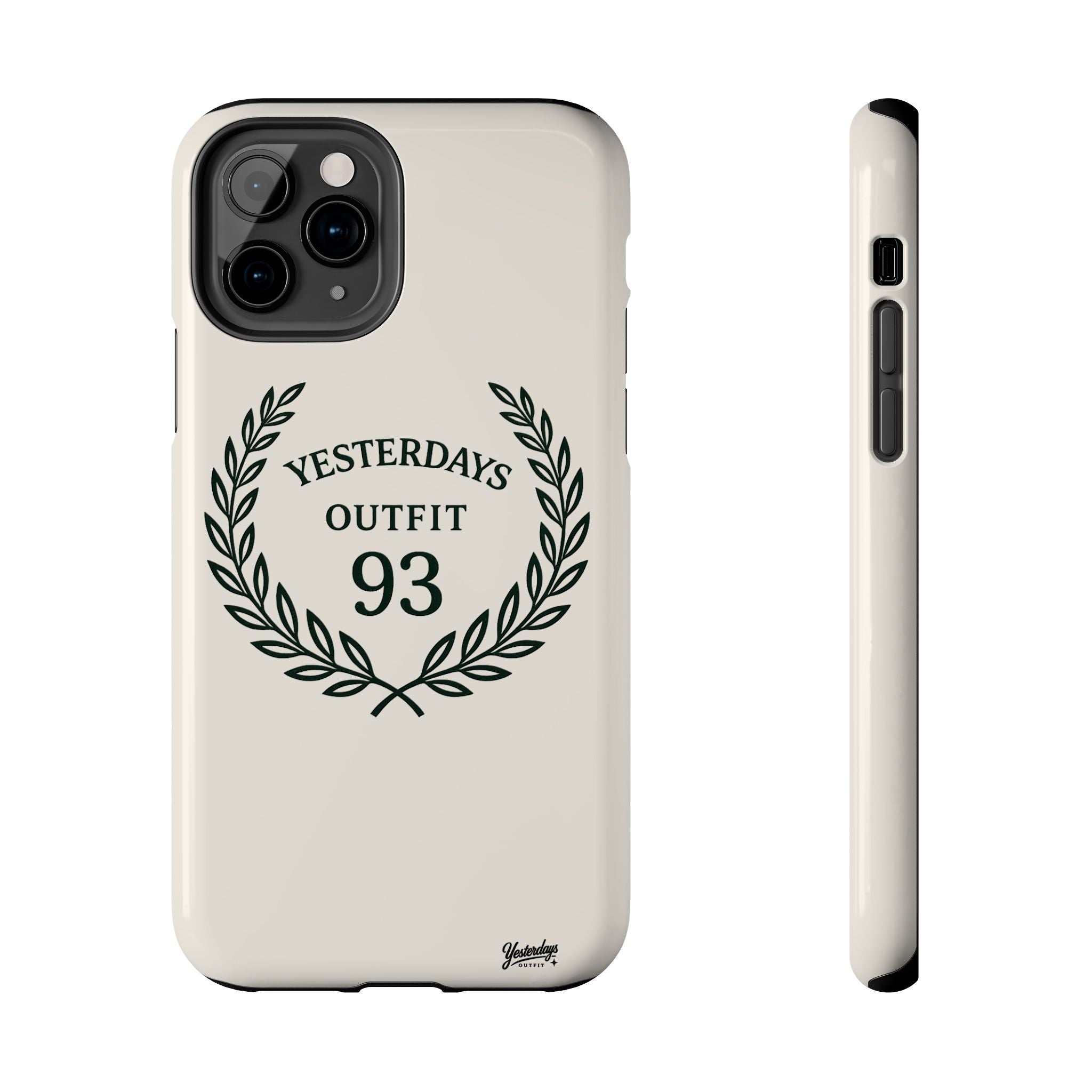 Yesterdays Outfit 93 phone case | laurel wreath graphic