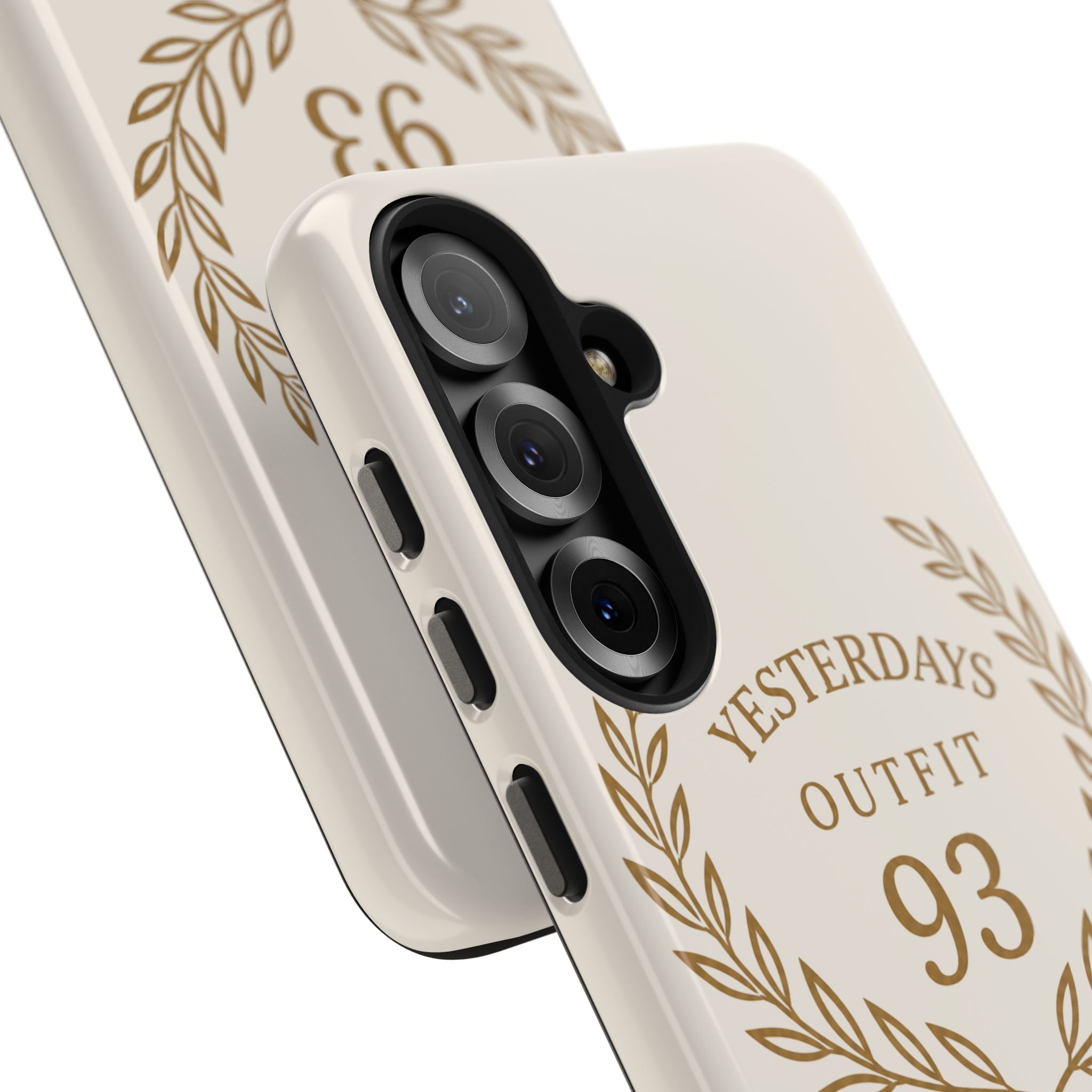 Yesterdays Outfit 93 phone case | laurel wreath vintage number design