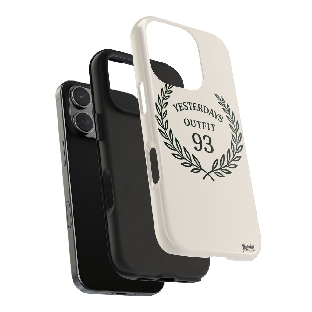 Yesterdays Outfit 93 phone case | laurel wreath graphic