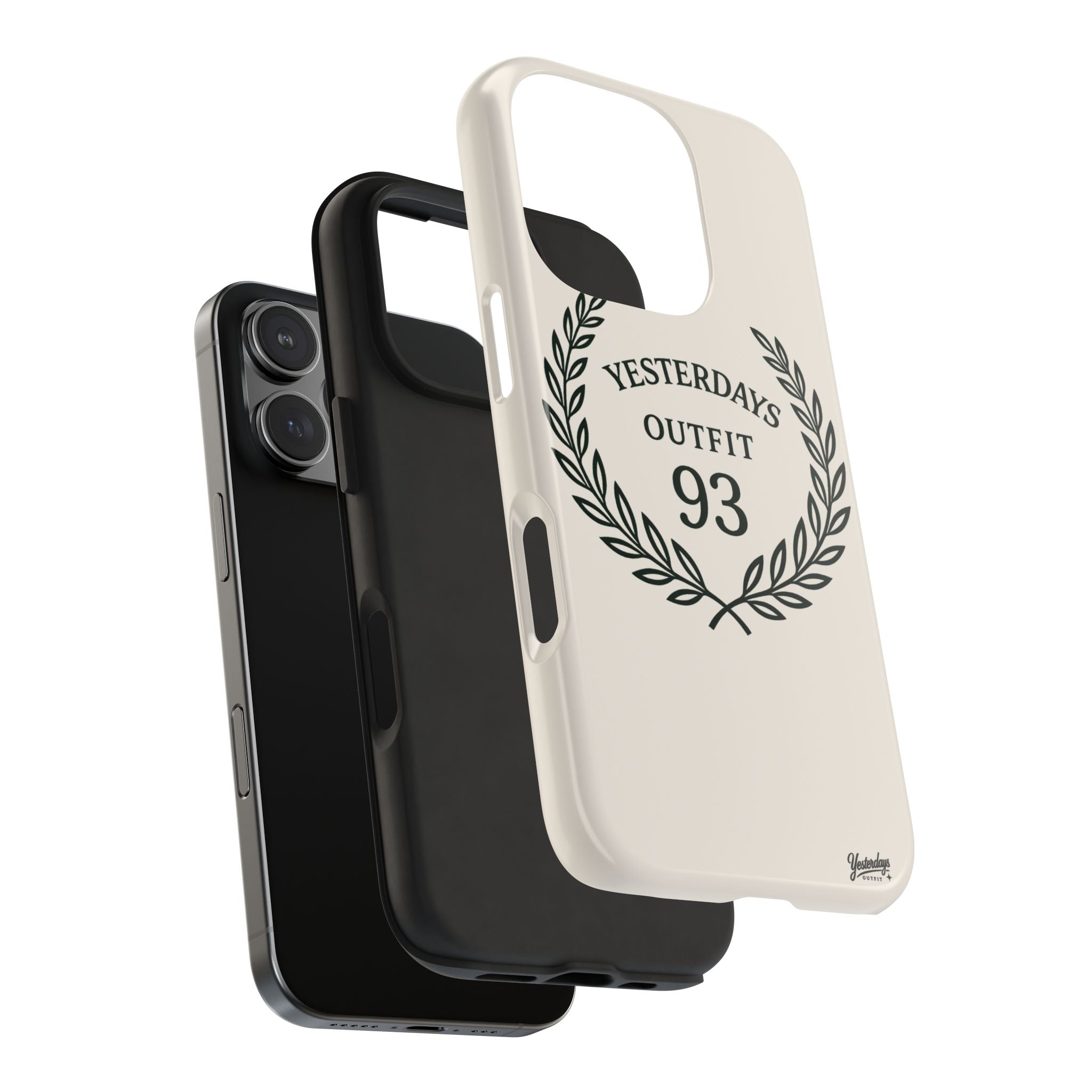 Yesterdays Outfit 93 phone case | laurel wreath graphic