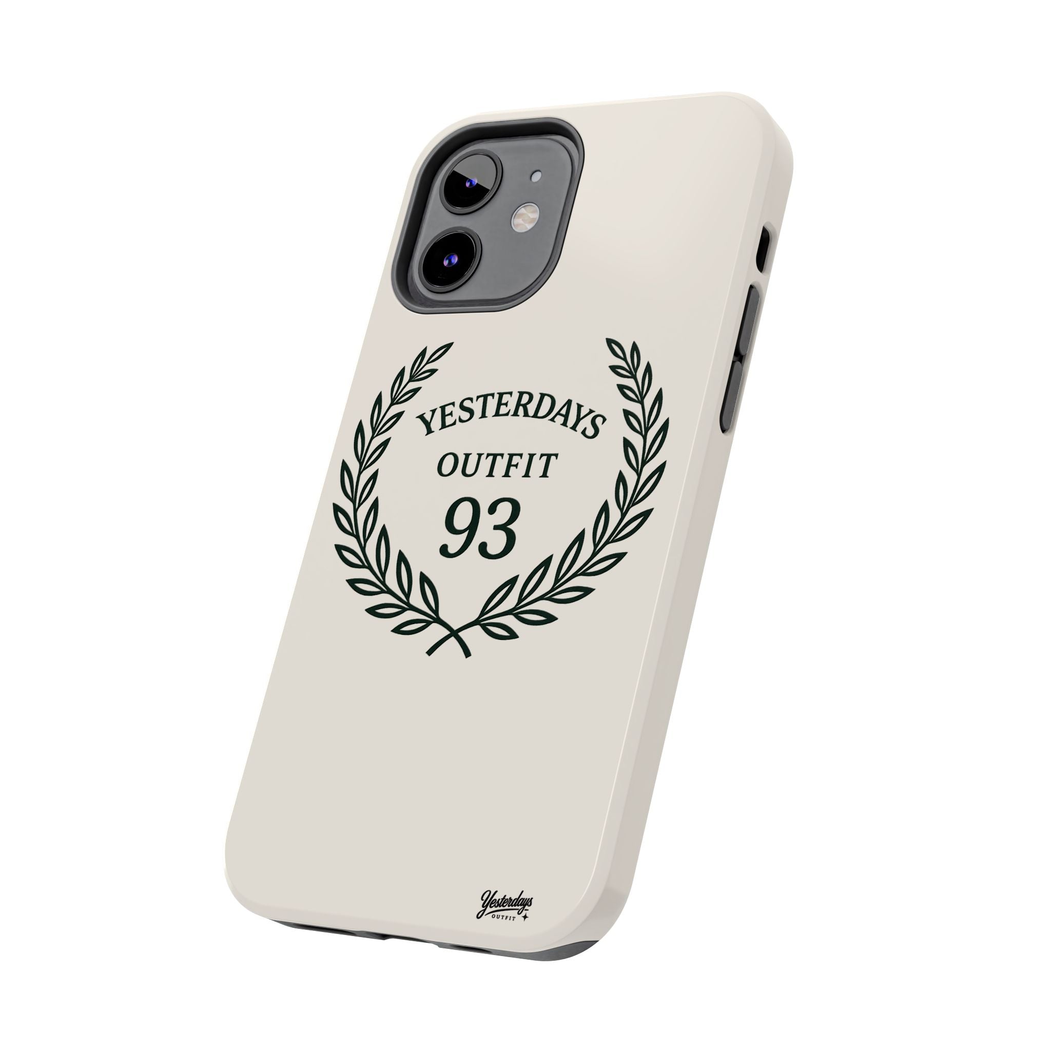 Yesterdays Outfit 93 phone case | laurel wreath graphic