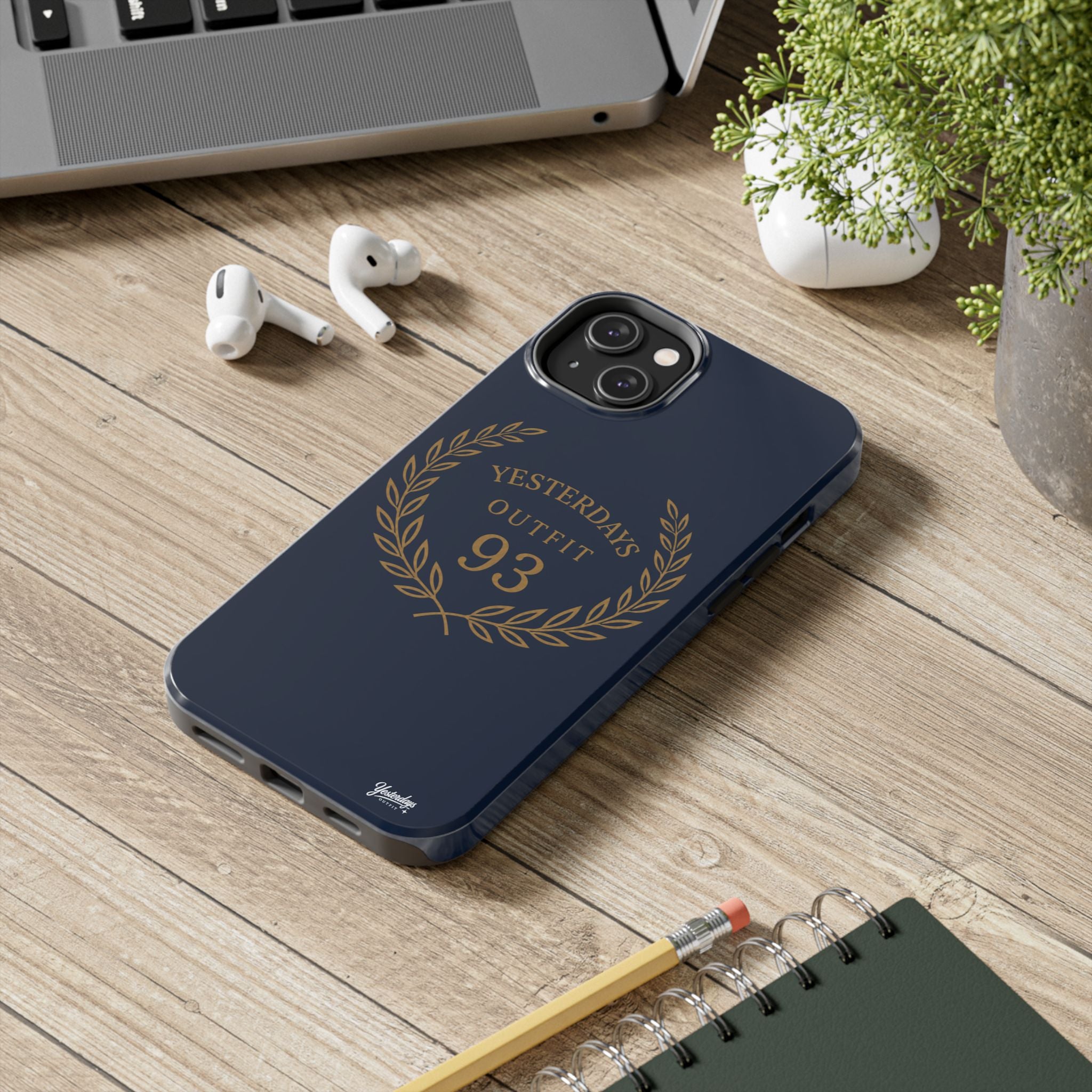 Yesterdays Outfit 93 Phone Case | Laurel Wreath Navy Protective Case