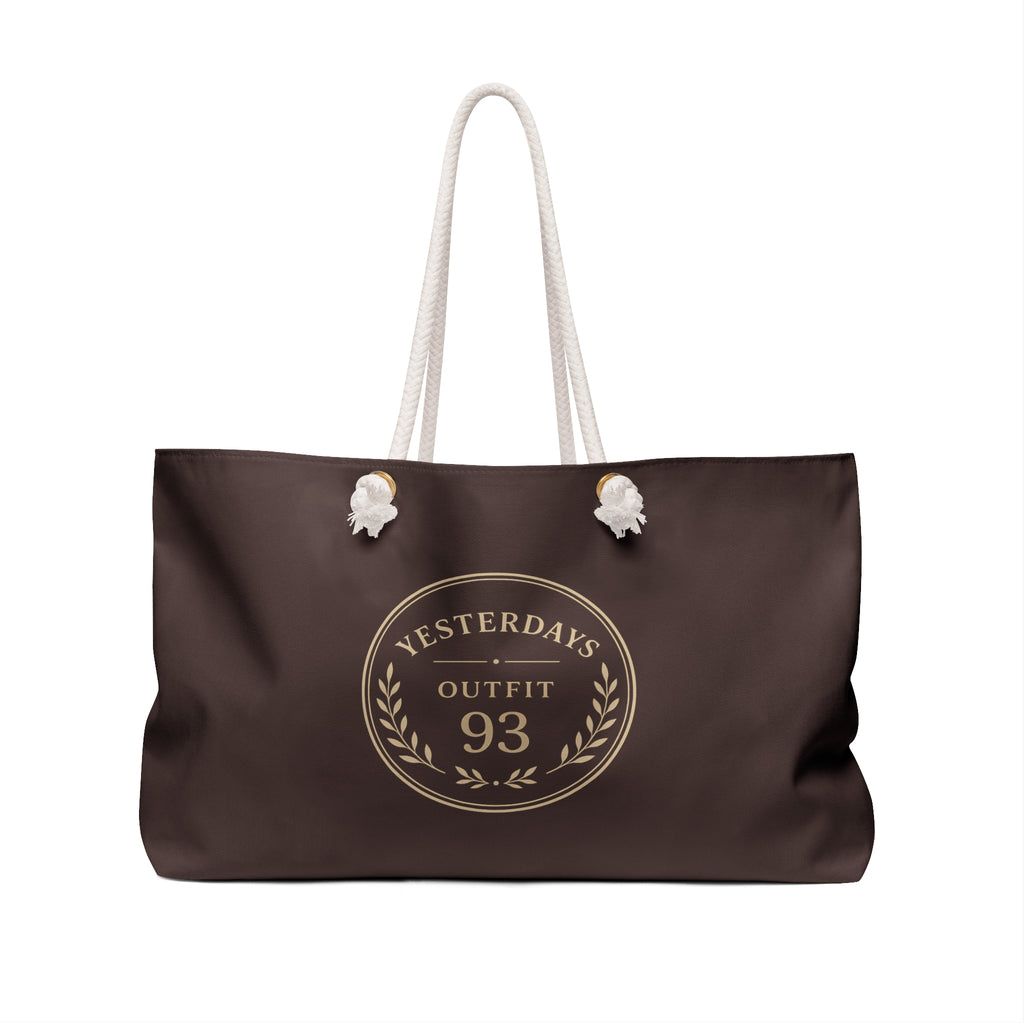 Yesterdays Outfit 93 Weekender Bag | Brown Laurel Crest Tote