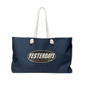 Yesterdays Outfit Logo Weekender Bag | Navy Canvas Travel Tote