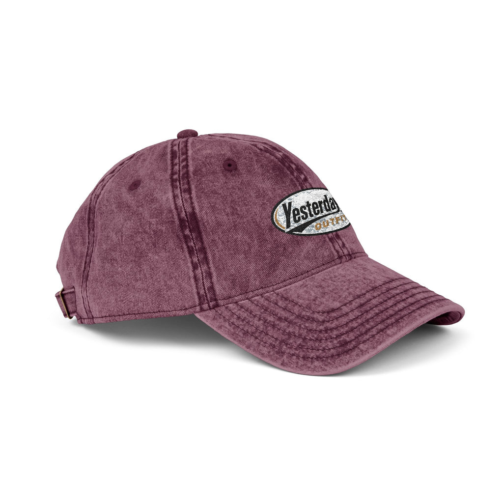 Yesterdays Logo Vintage Cap, Embroidered Hat | Distressed Baseball Cap