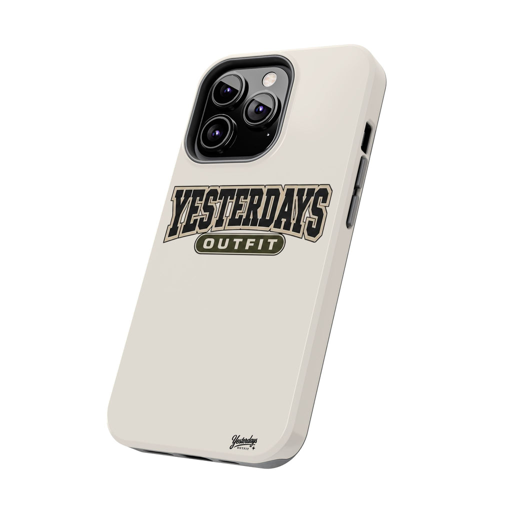 Yesterdays Outfit Phone Case | Retro Collegiate Logo, Tough Phone Case
