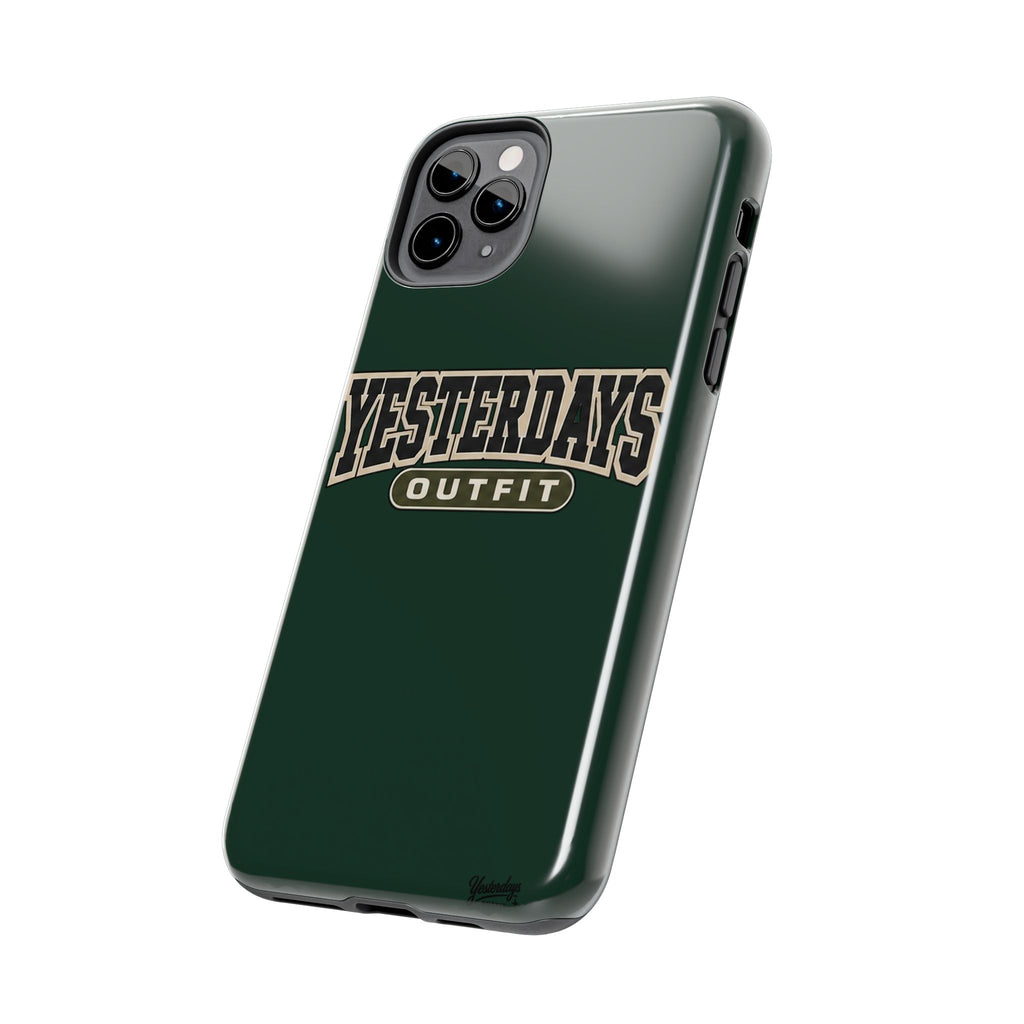 Yesterdays Outfit phone case | Retro collegiate logo, tough protective case