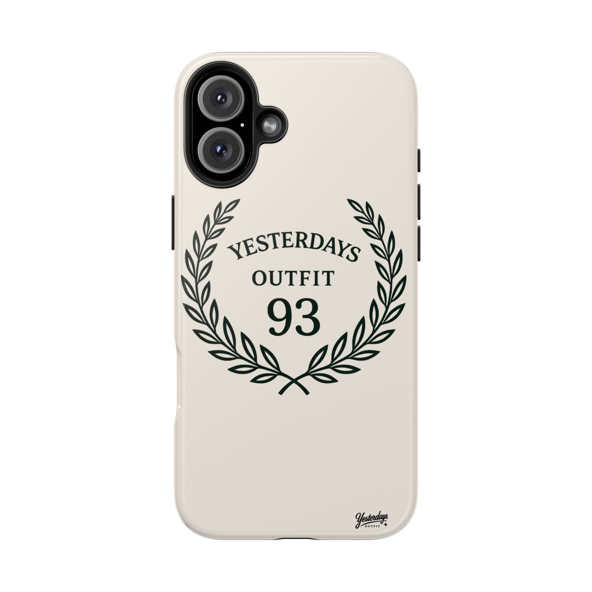 Yesterdays Outfit 93 phone case | laurel wreath graphic