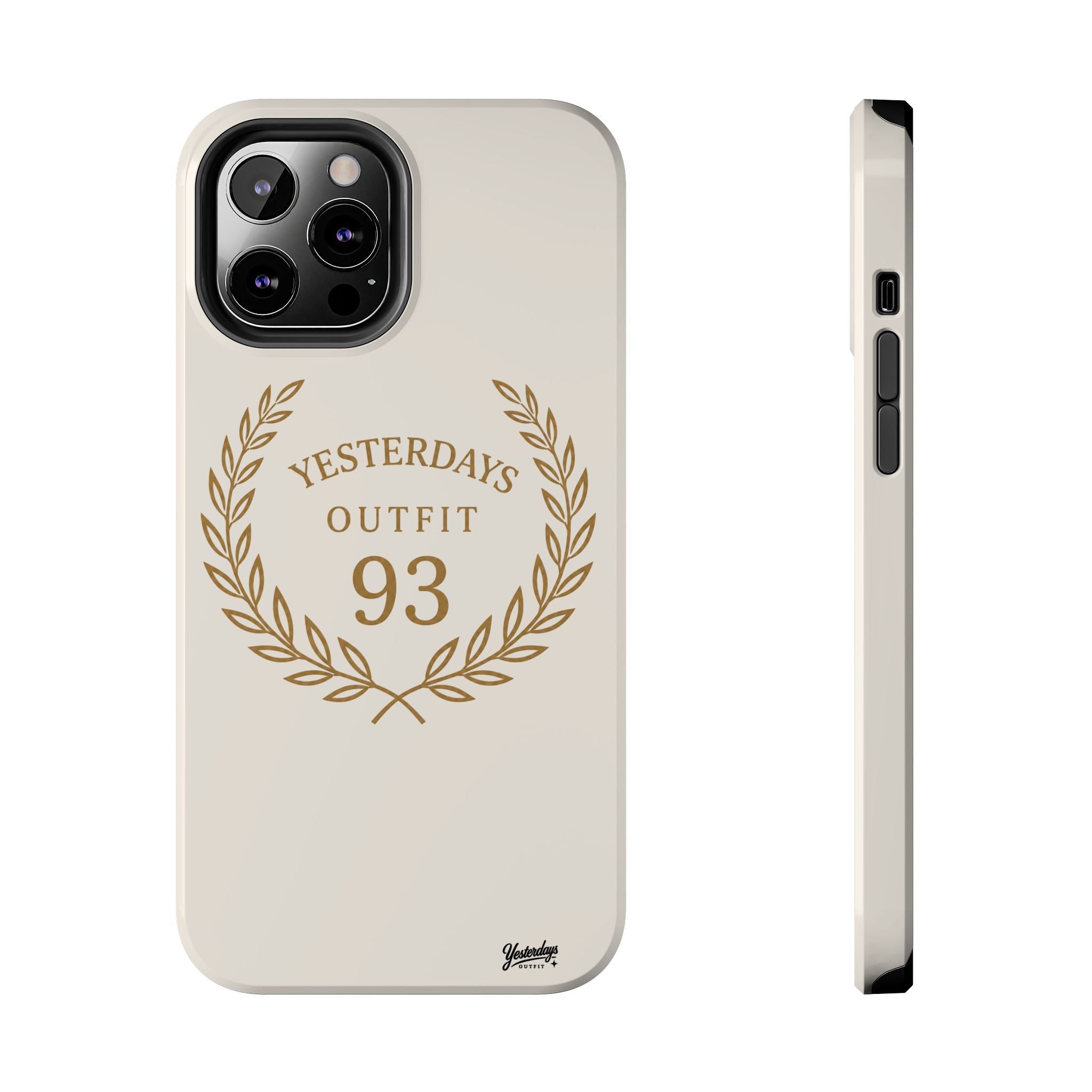 Yesterdays Outfit 93 phone case | laurel wreath vintage number design