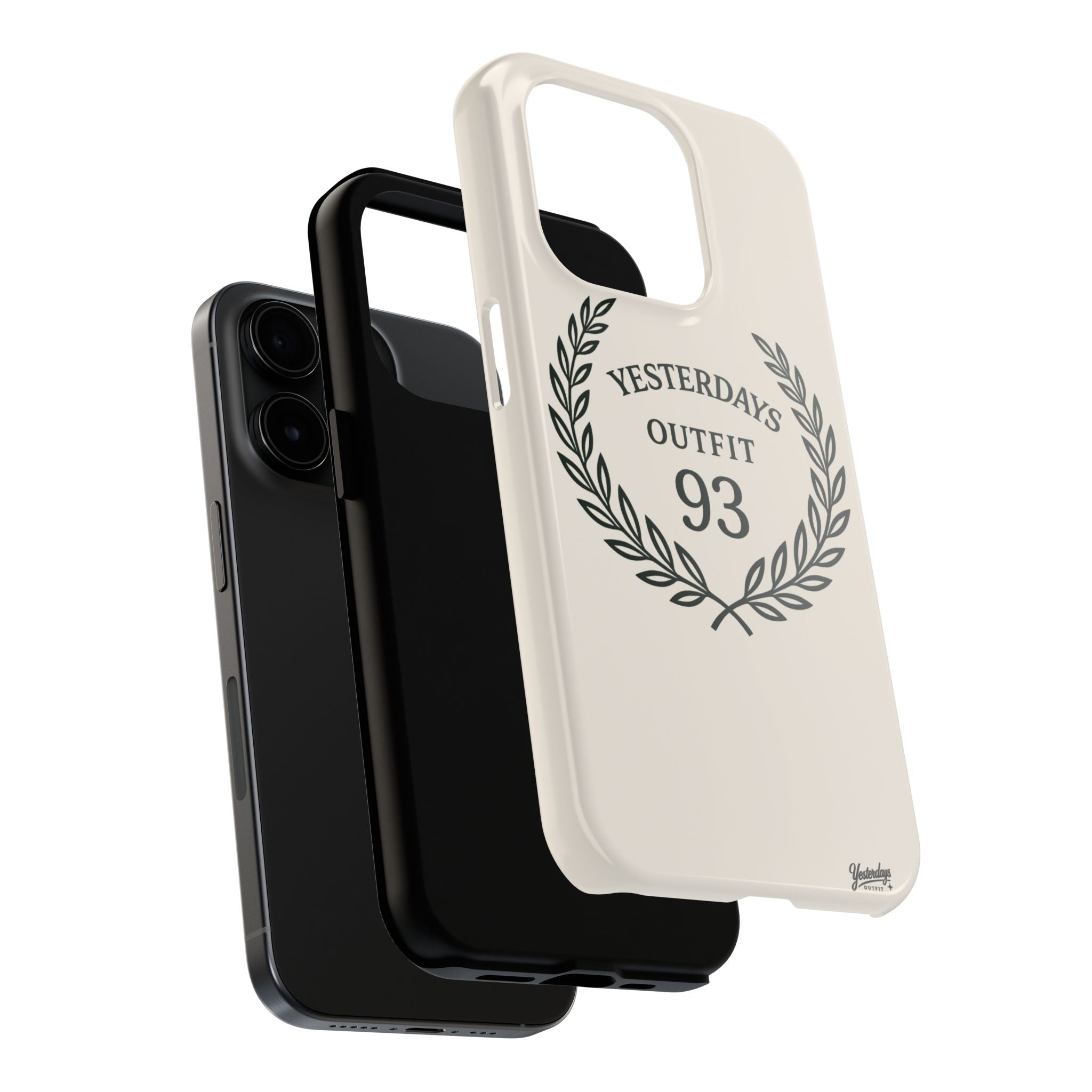 Yesterdays Outfit 93 phone case | laurel wreath graphic