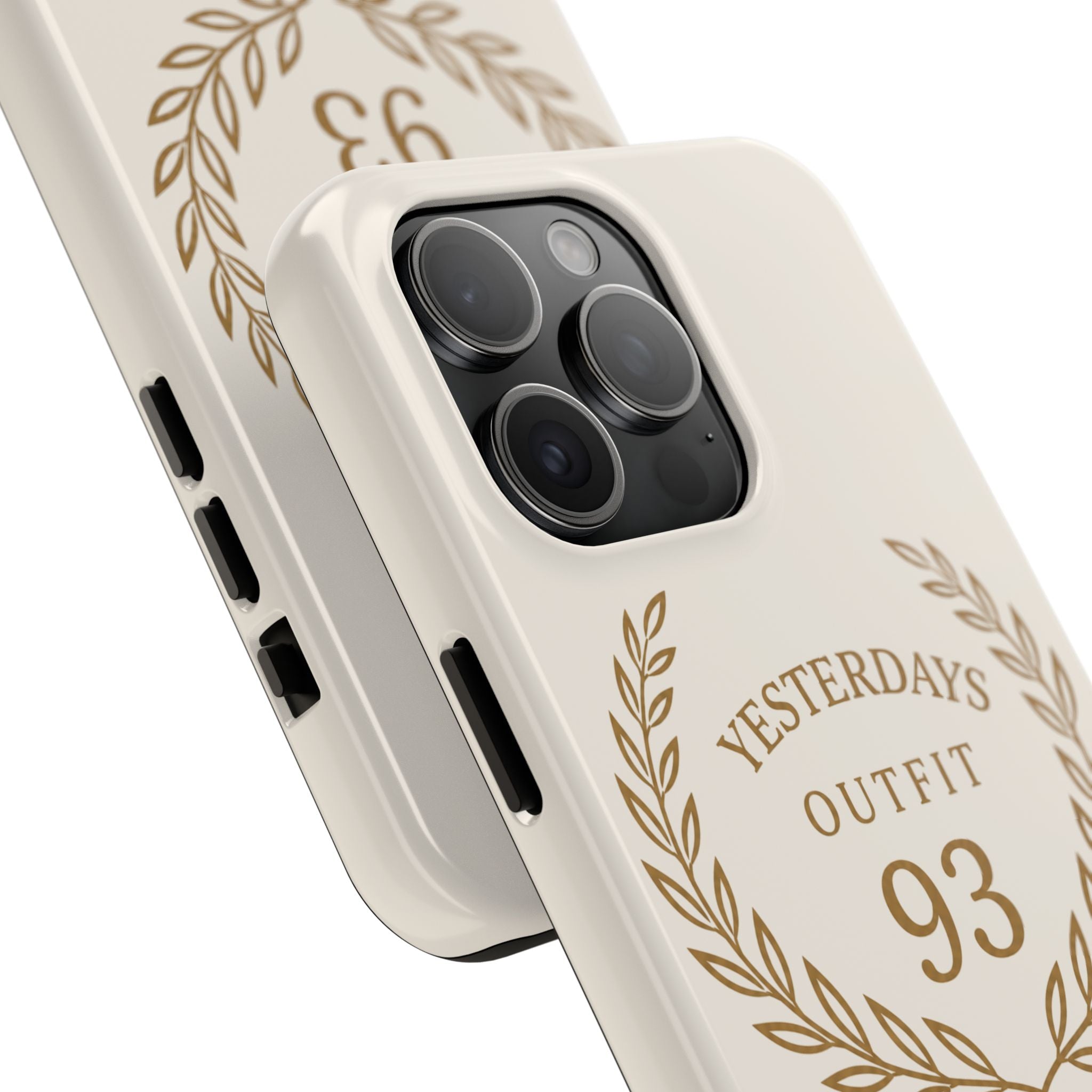 Yesterdays Outfit 93 phone case | laurel wreath vintage number design