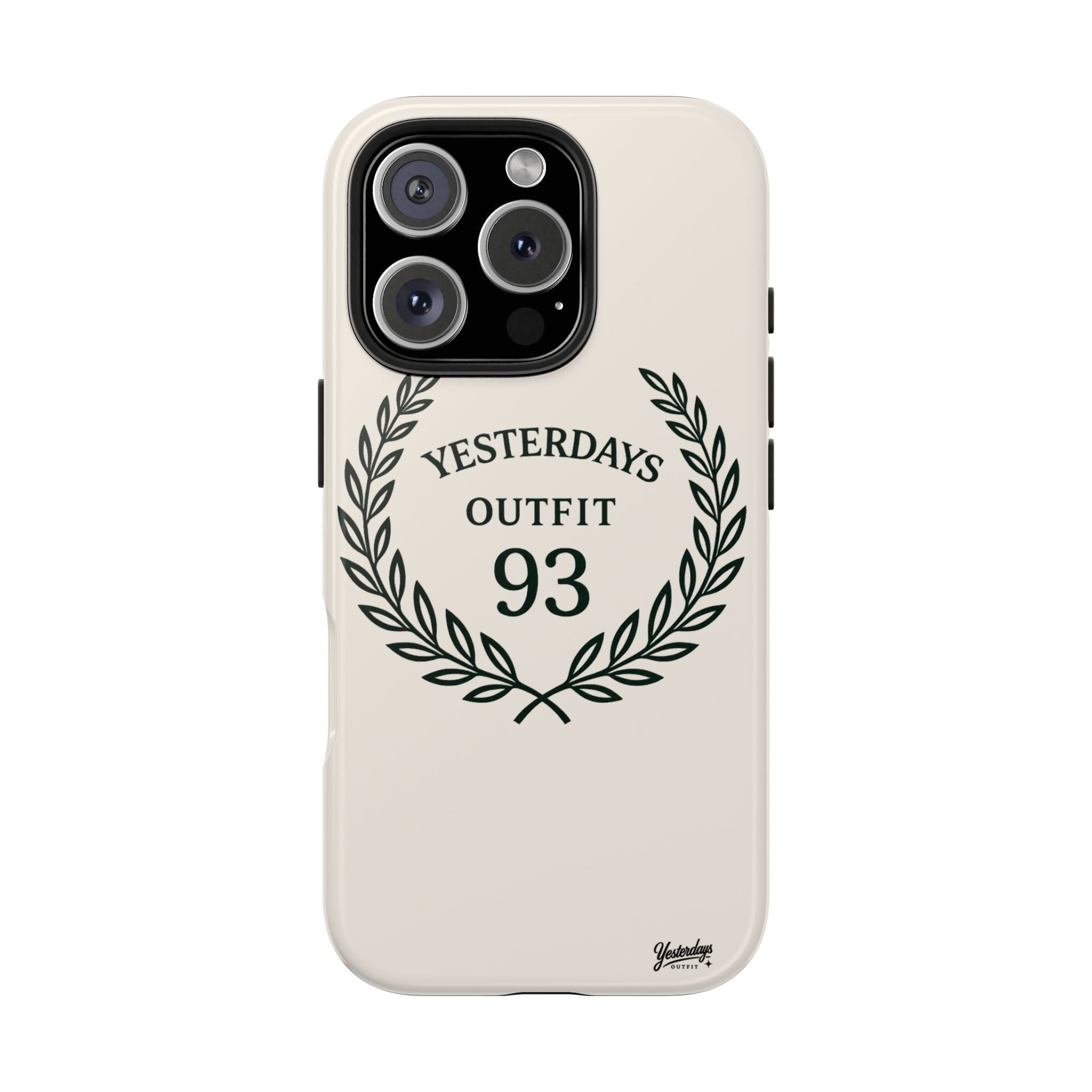 Yesterdays Outfit 93 phone case | laurel wreath graphic