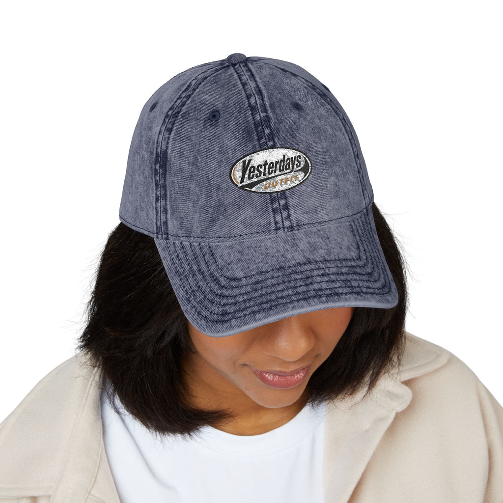 Yesterdays Logo Vintage Cap, Embroidered Hat | Distressed Baseball Cap