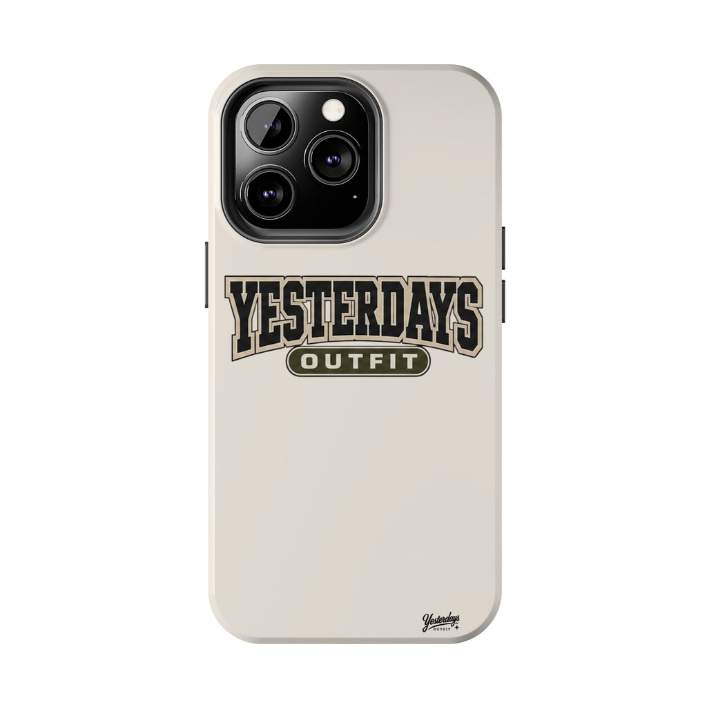 Yesterdays Outfit Phone Case | Retro Collegiate Logo, Tough Phone Case