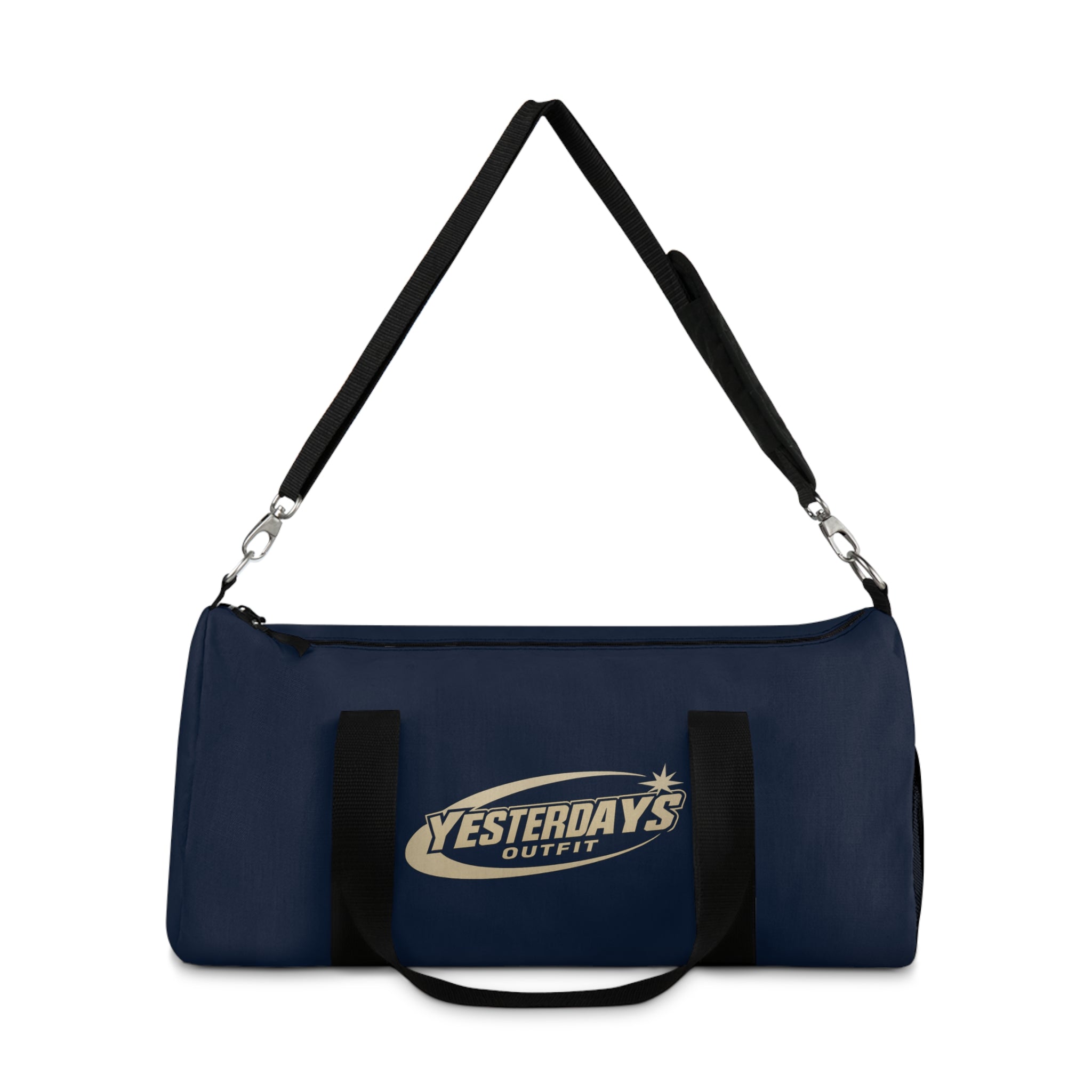 Yesterdays Outfit Logo Duffel Bag | Navy Sports Gym Travel Bag