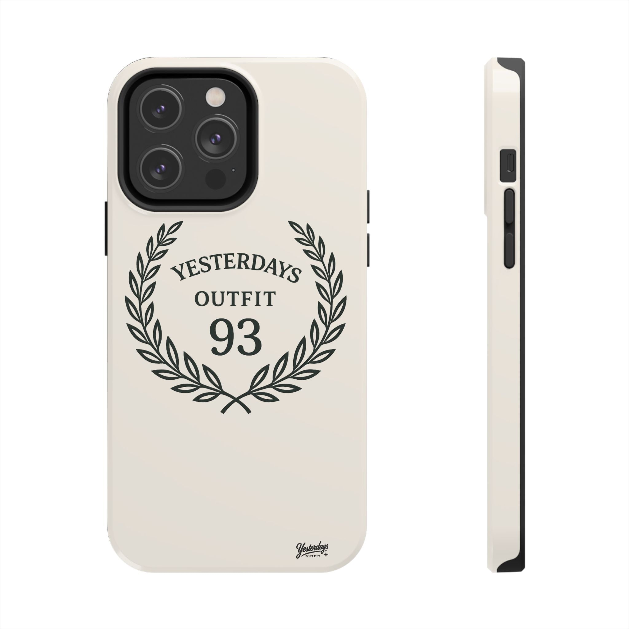 Yesterdays Outfit 93 phone case | laurel wreath graphic