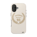 Yesterdays Outfit 93 phone case | laurel wreath vintage number design