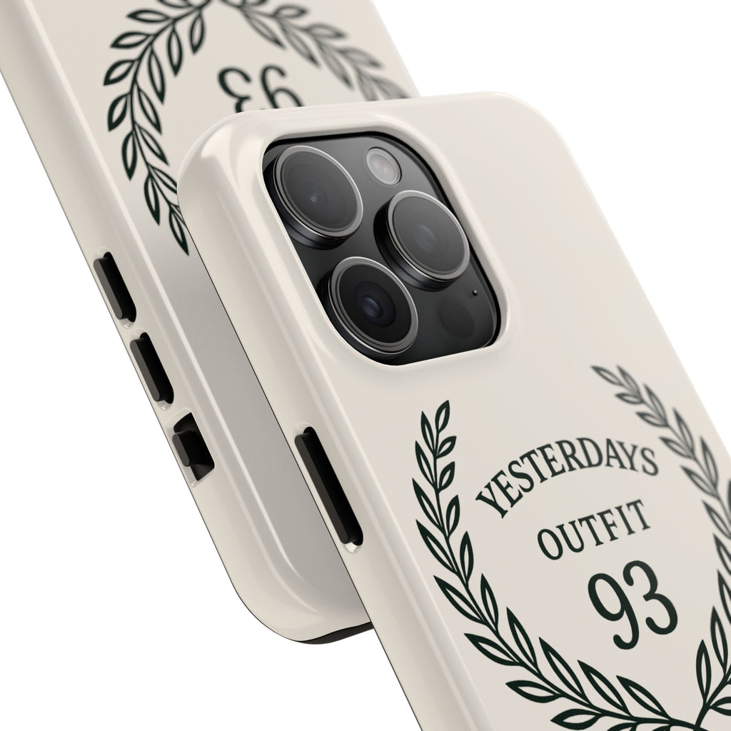 Yesterdays Outfit 93 phone case | laurel wreath graphic