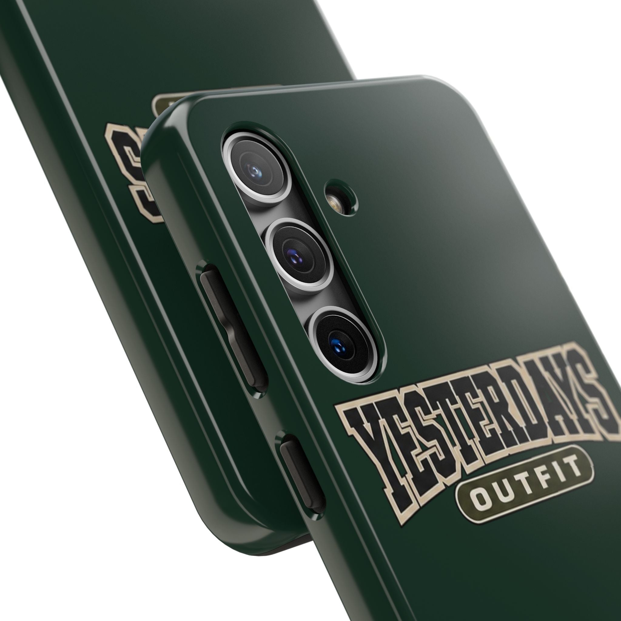 Yesterdays Outfit phone case | Retro collegiate logo, tough protective case