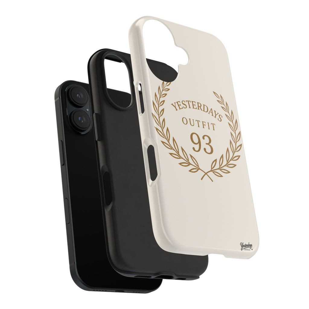 Yesterdays Outfit 93 phone case | laurel wreath vintage number design
