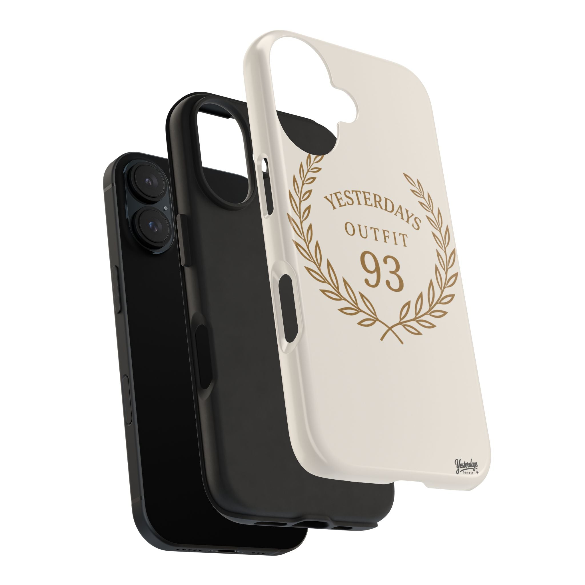 Yesterdays Outfit 93 phone case | laurel wreath vintage number design