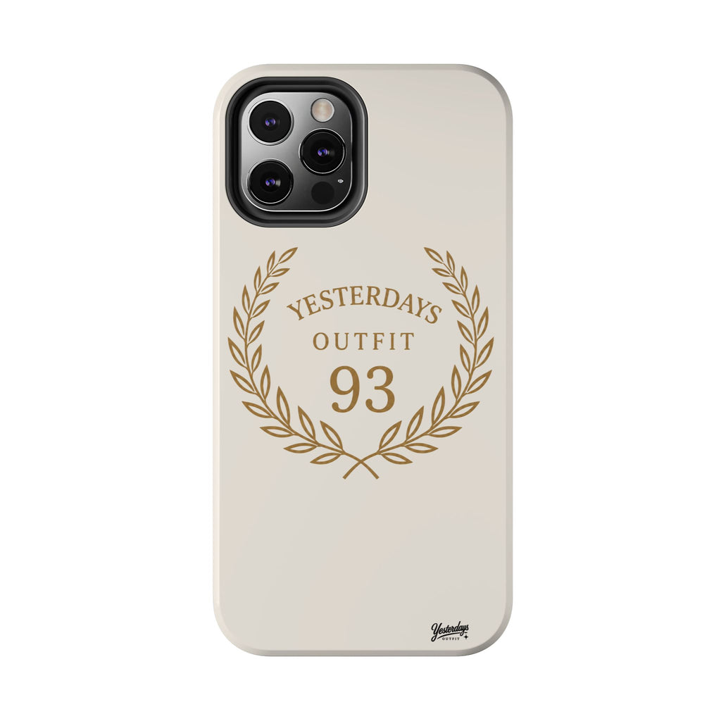Yesterdays Outfit 93 phone case | laurel wreath vintage number design