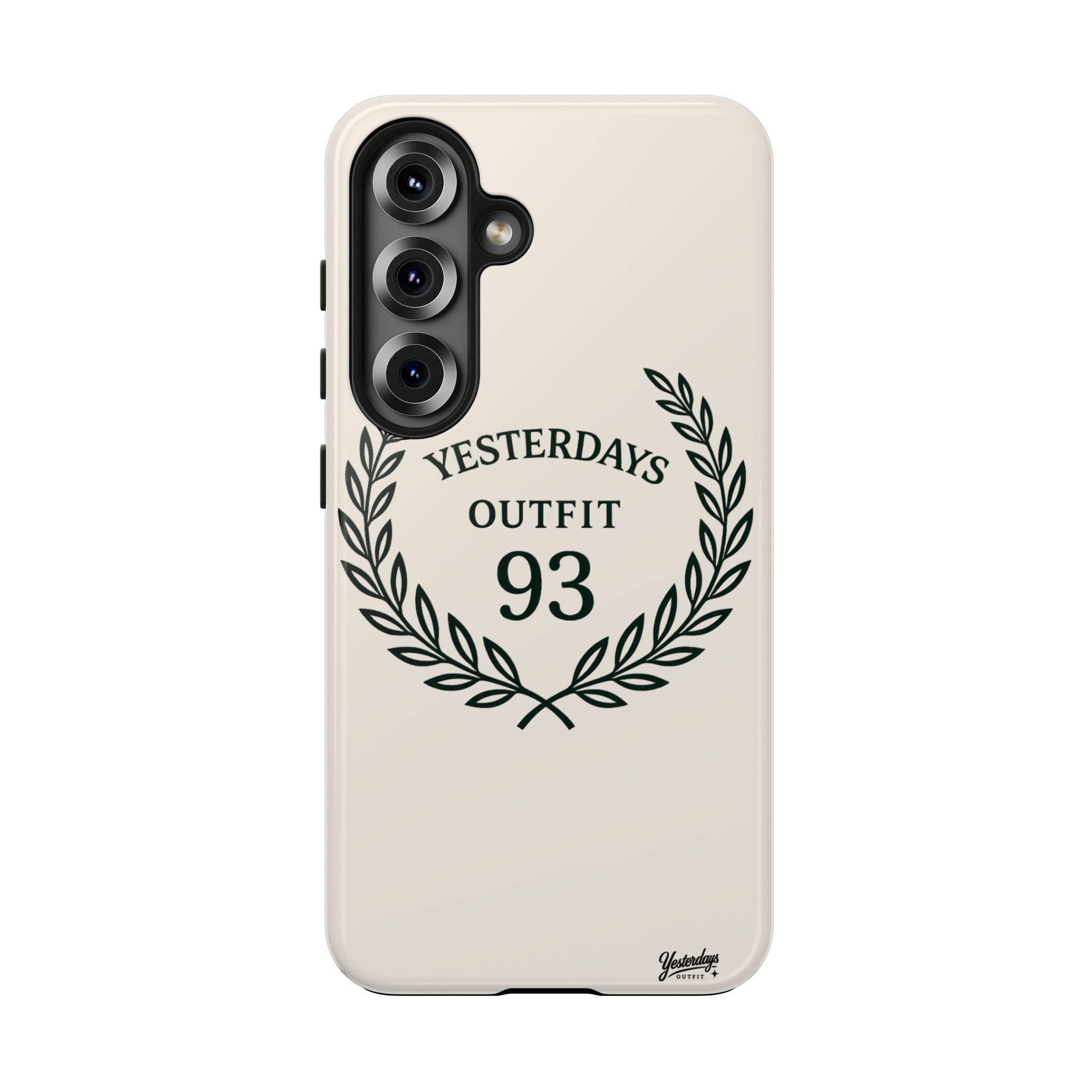 Yesterdays Outfit 93 phone case | laurel wreath graphic