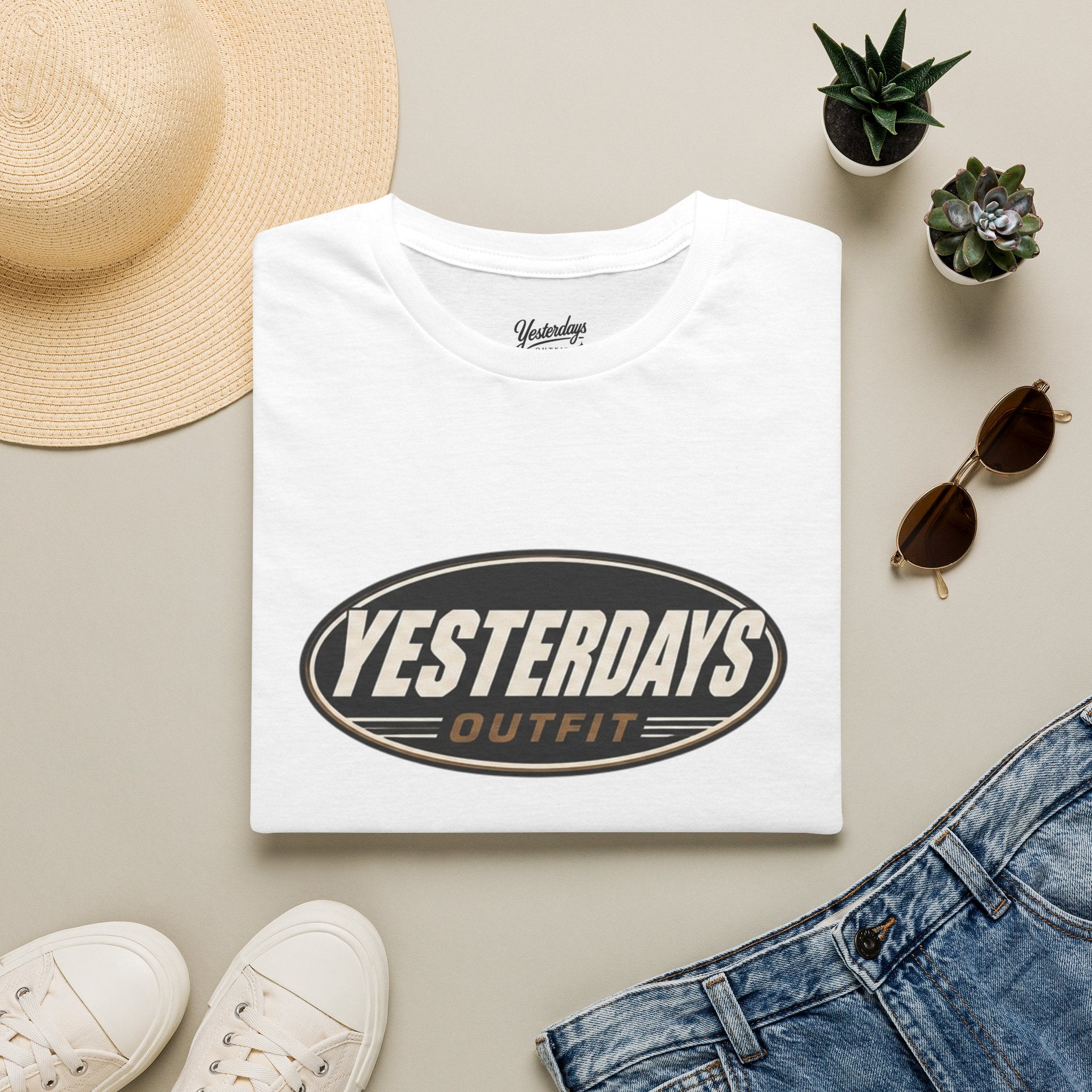 Yesterdays Outfit logo T-Shirt | Vintage oval graphic tee