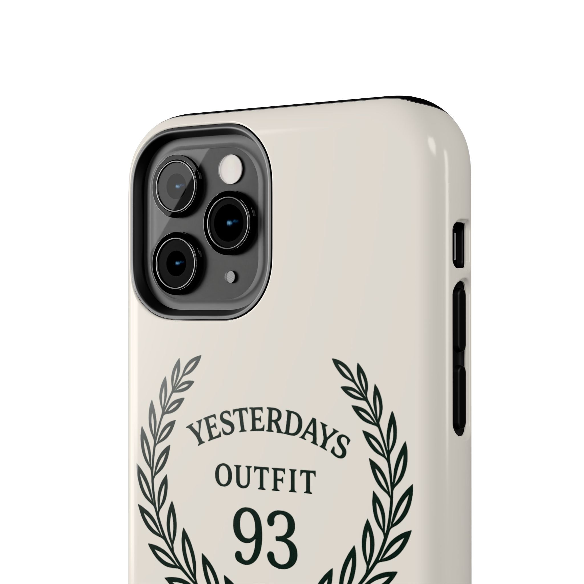 Yesterdays Outfit 93 phone case | laurel wreath graphic