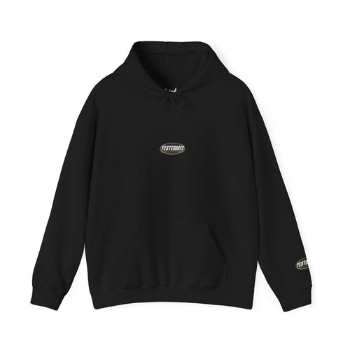 Small Oval Logo Hoodie | Minimal Graphic Front and Sleeve