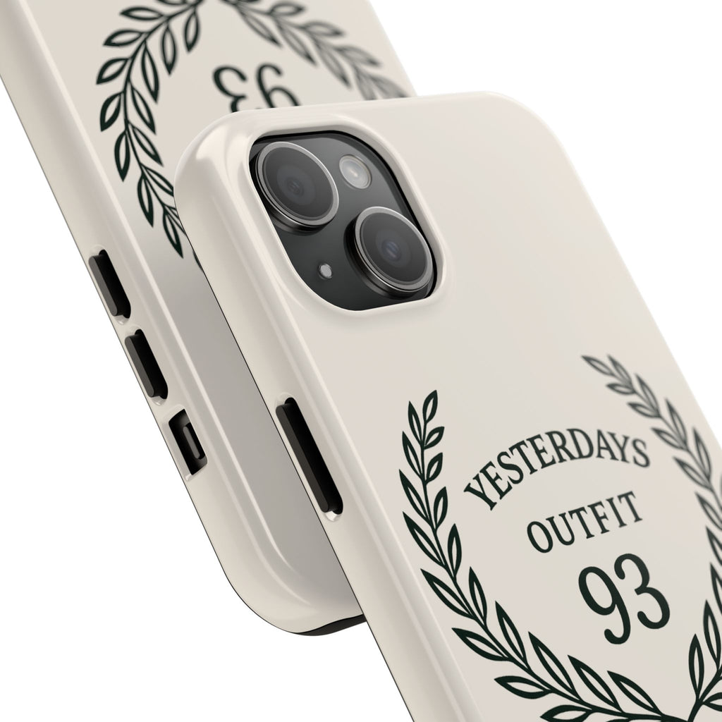 Yesterdays Outfit 93 phone case | laurel wreath graphic
