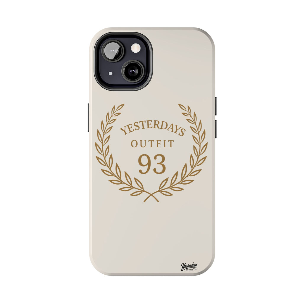 Yesterdays Outfit 93 phone case | laurel wreath vintage number design
