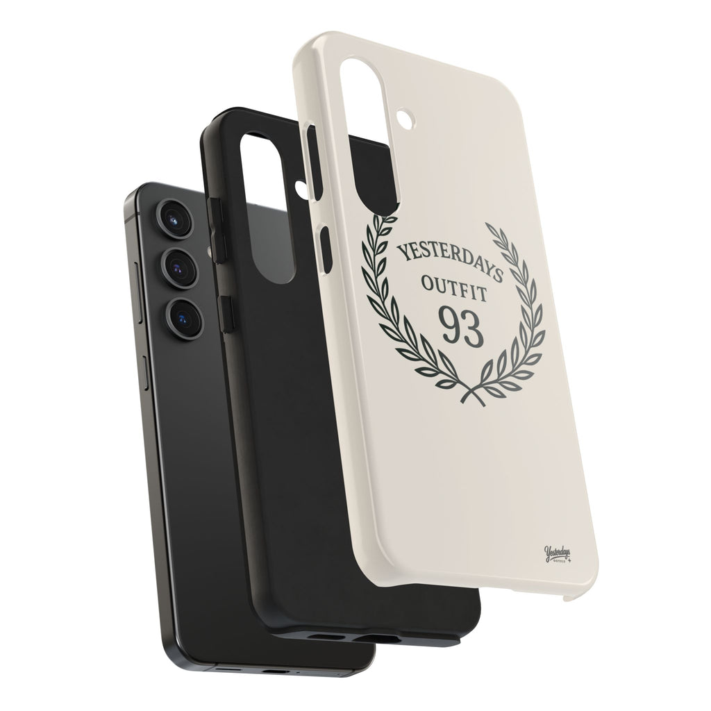 Yesterdays Outfit 93 phone case | laurel wreath graphic