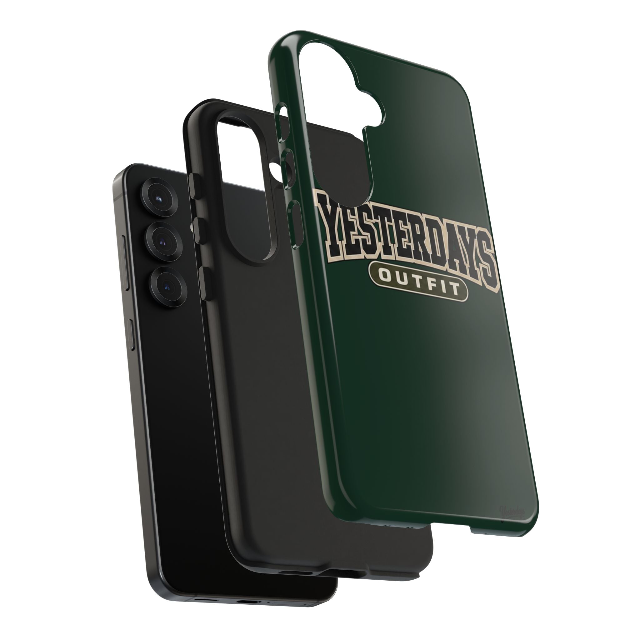 Yesterdays Outfit phone case | Retro collegiate logo, tough protective case