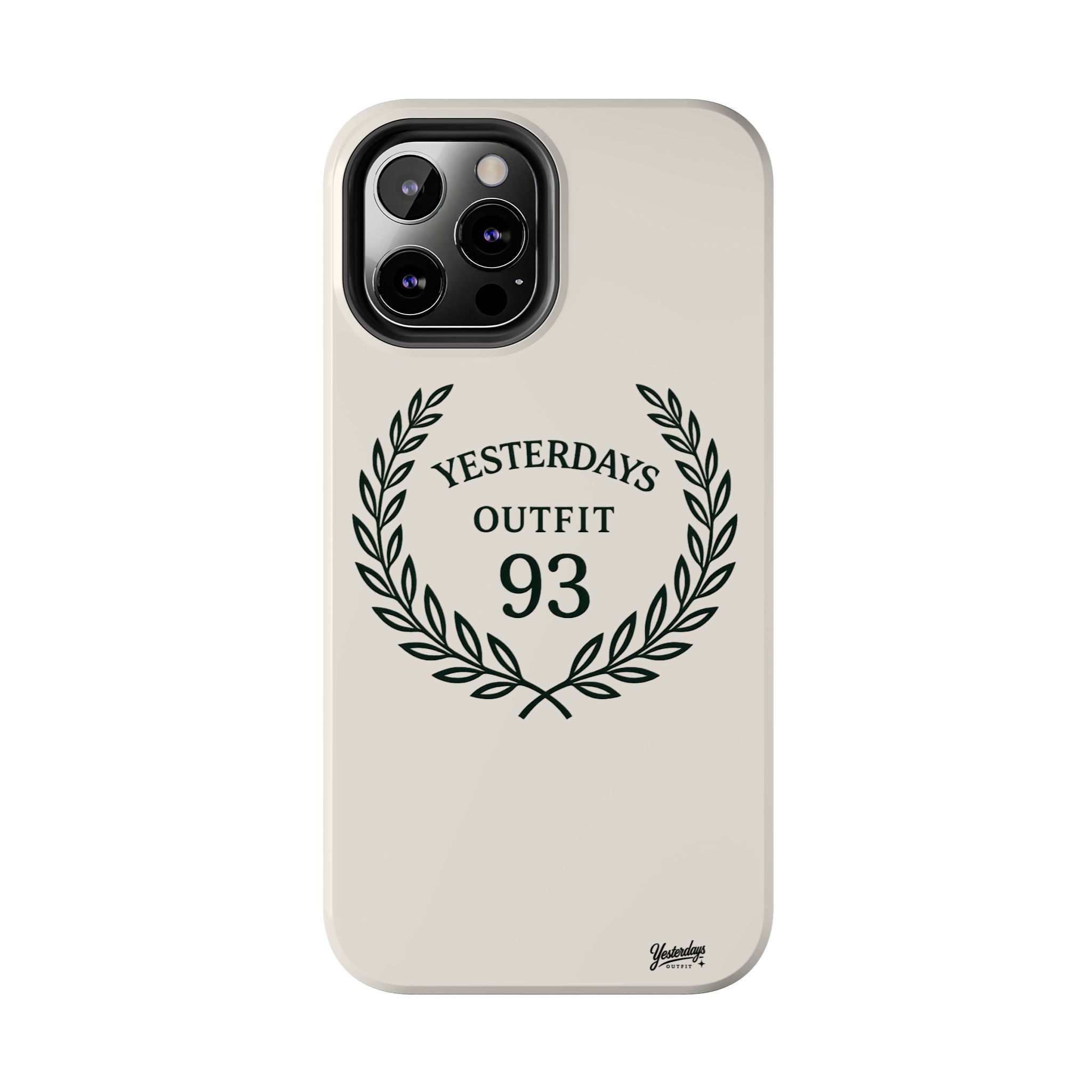 Yesterdays Outfit 93 phone case | laurel wreath graphic