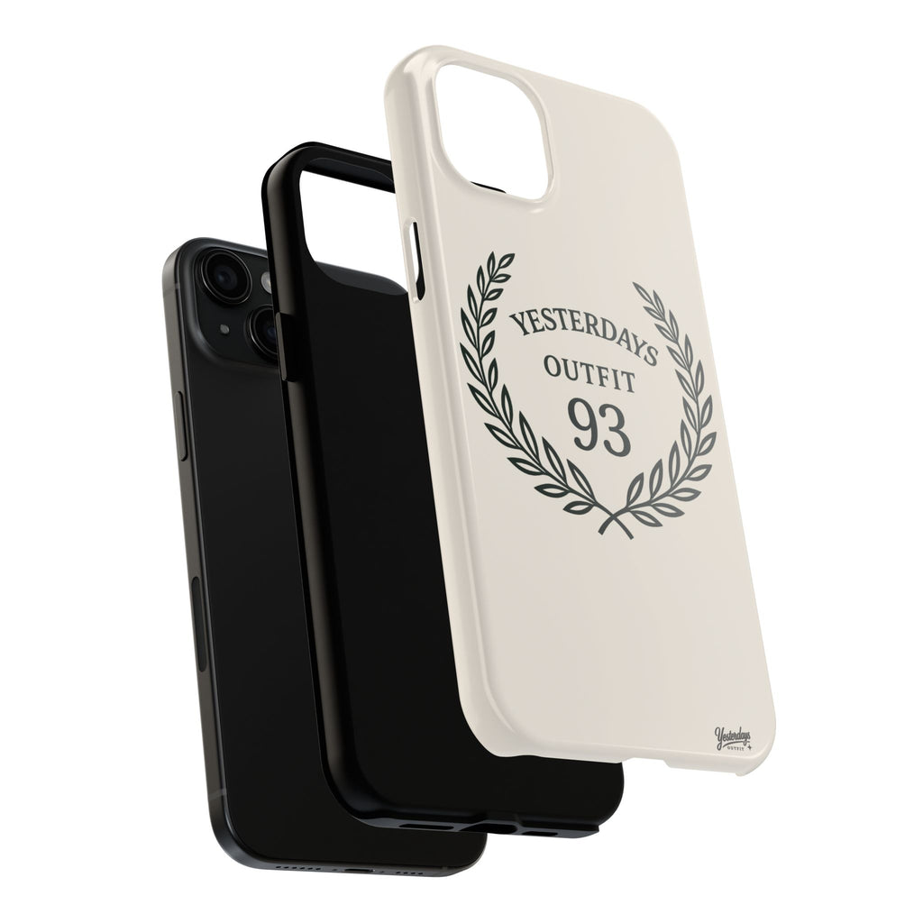 Yesterdays Outfit 93 phone case | laurel wreath graphic