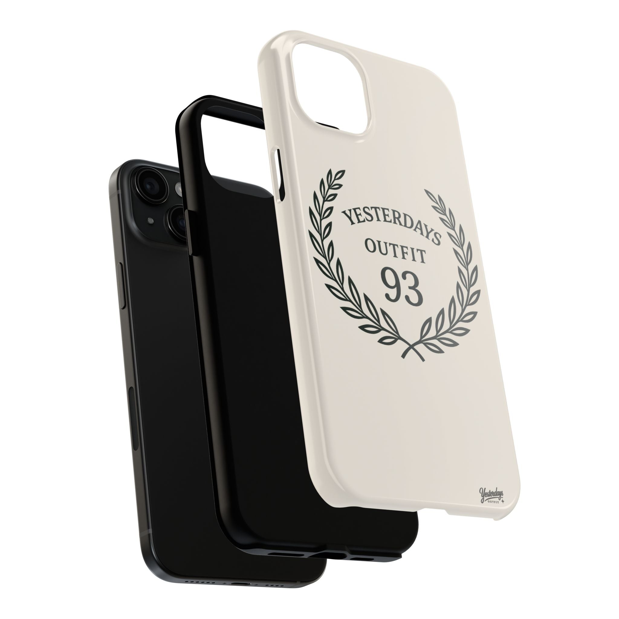 Yesterdays Outfit 93 phone case | laurel wreath graphic