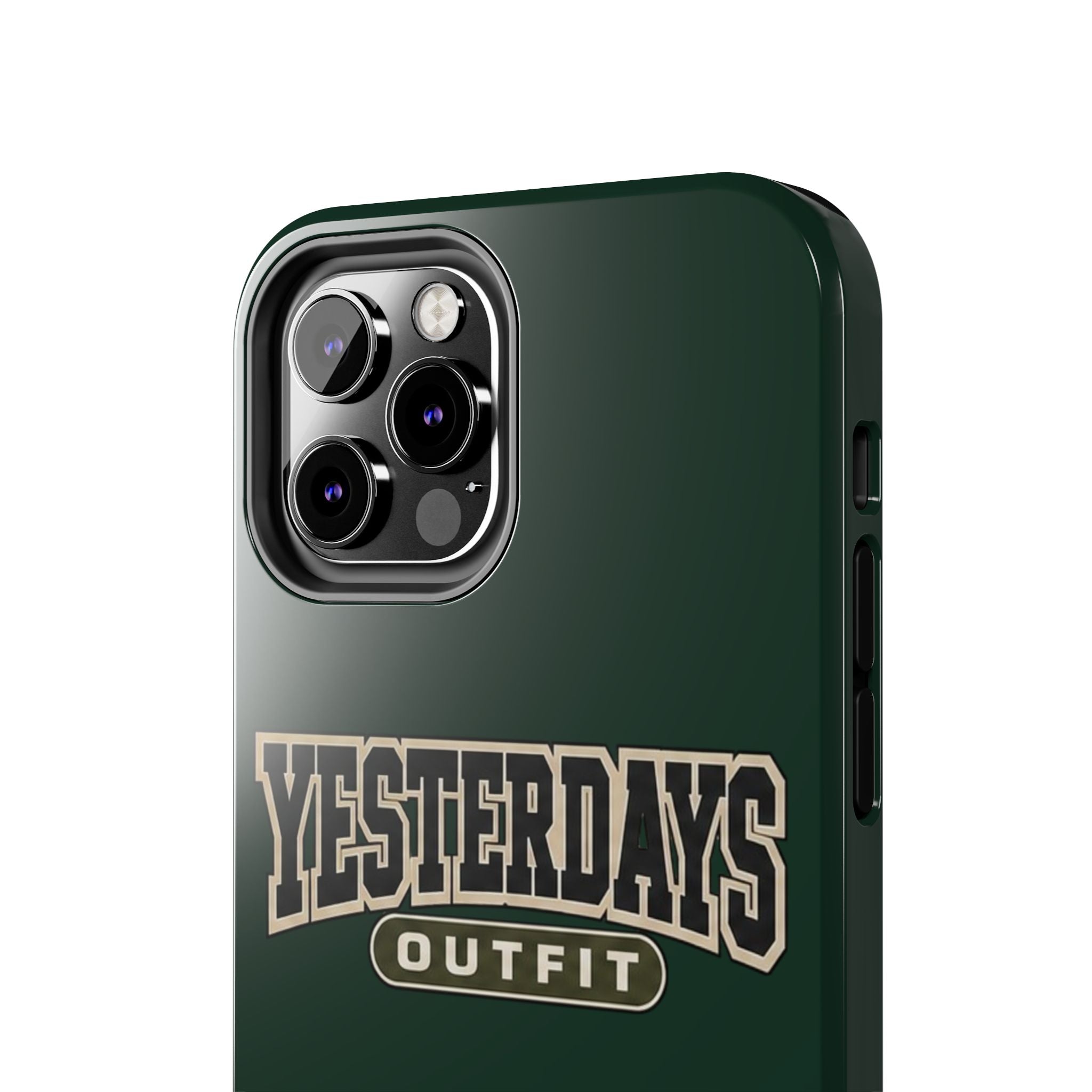 Yesterdays Outfit phone case | Retro collegiate logo, tough protective case