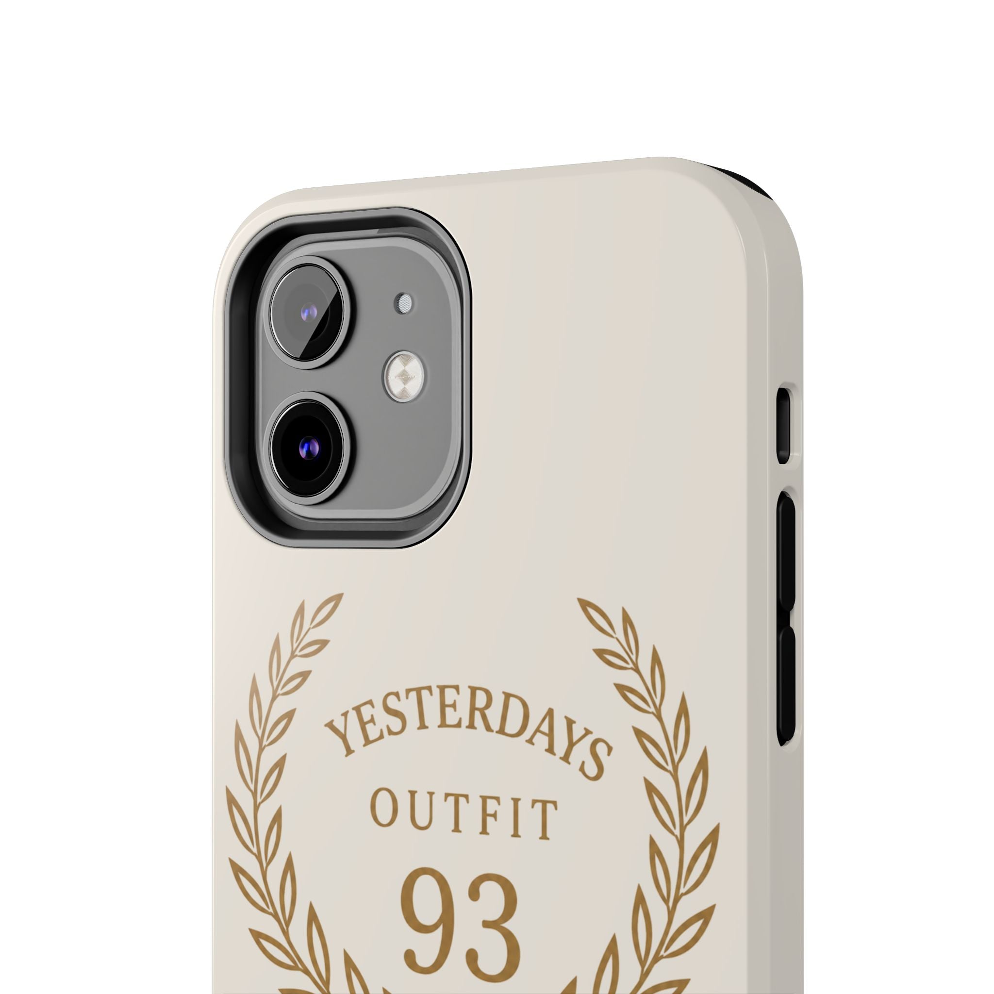 Yesterdays Outfit 93 phone case | laurel wreath vintage number design