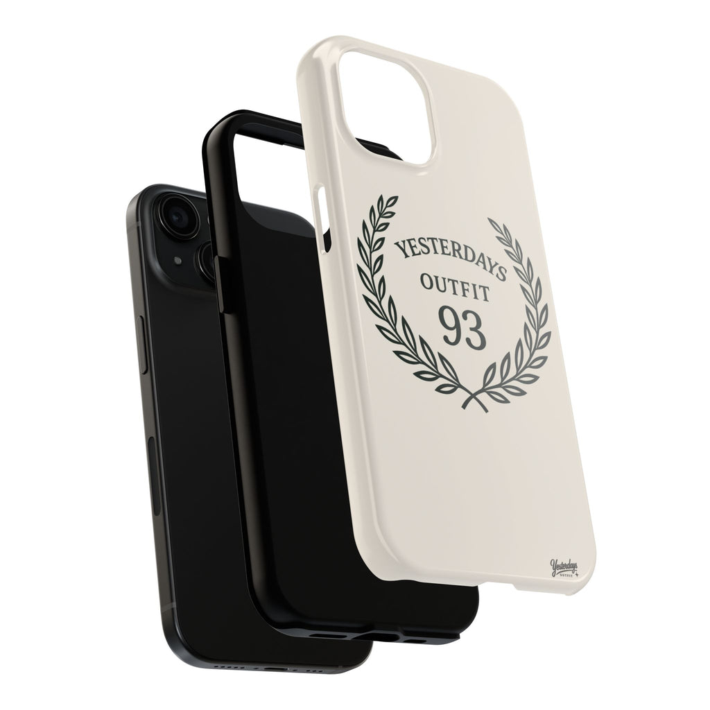 Yesterdays Outfit 93 phone case | laurel wreath graphic