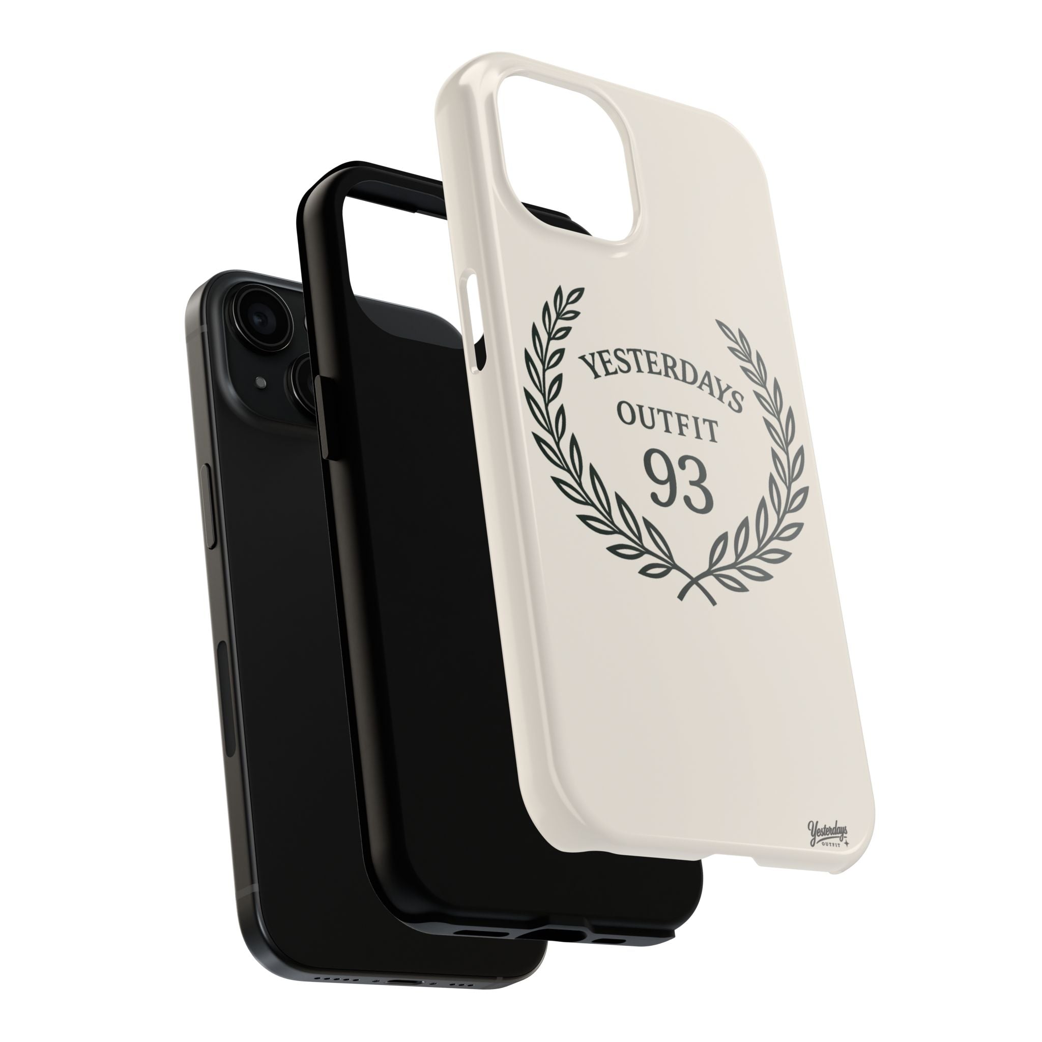 Yesterdays Outfit 93 phone case | laurel wreath graphic