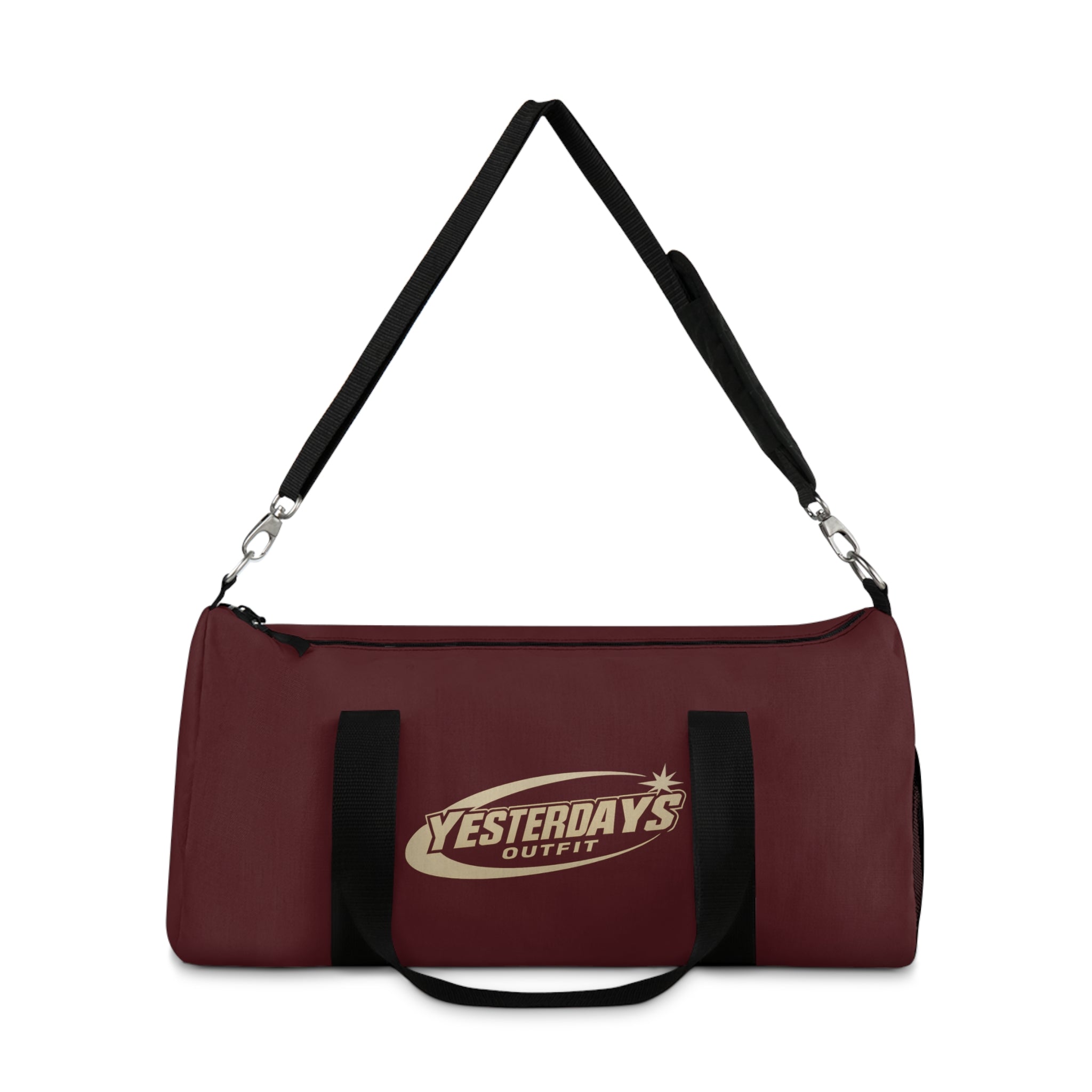 Yesterdays Outfit Logo Duffel Bag | Maroon Gym Travel Bag