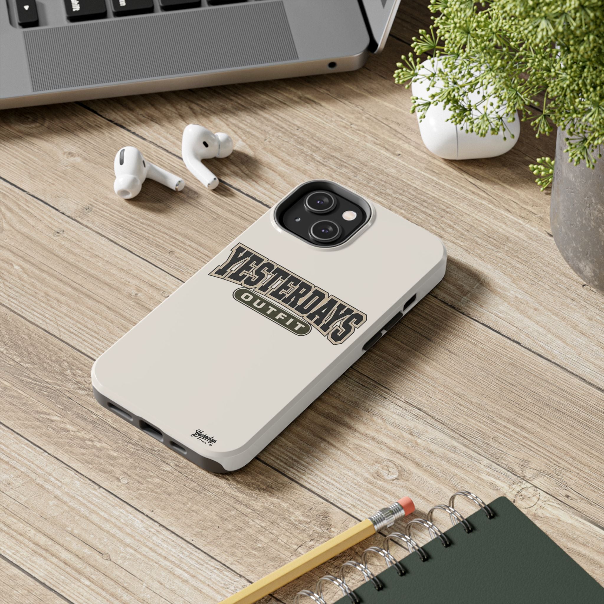 Yesterdays Outfit Phone Case | Retro Collegiate Logo, Tough Phone Case