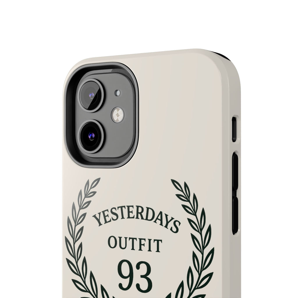 Yesterdays Outfit 93 phone case | laurel wreath graphic